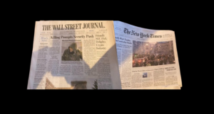 Titelseiten Wallstreet Journal und New York Times