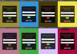 Collage von Phishing-Loginseiten