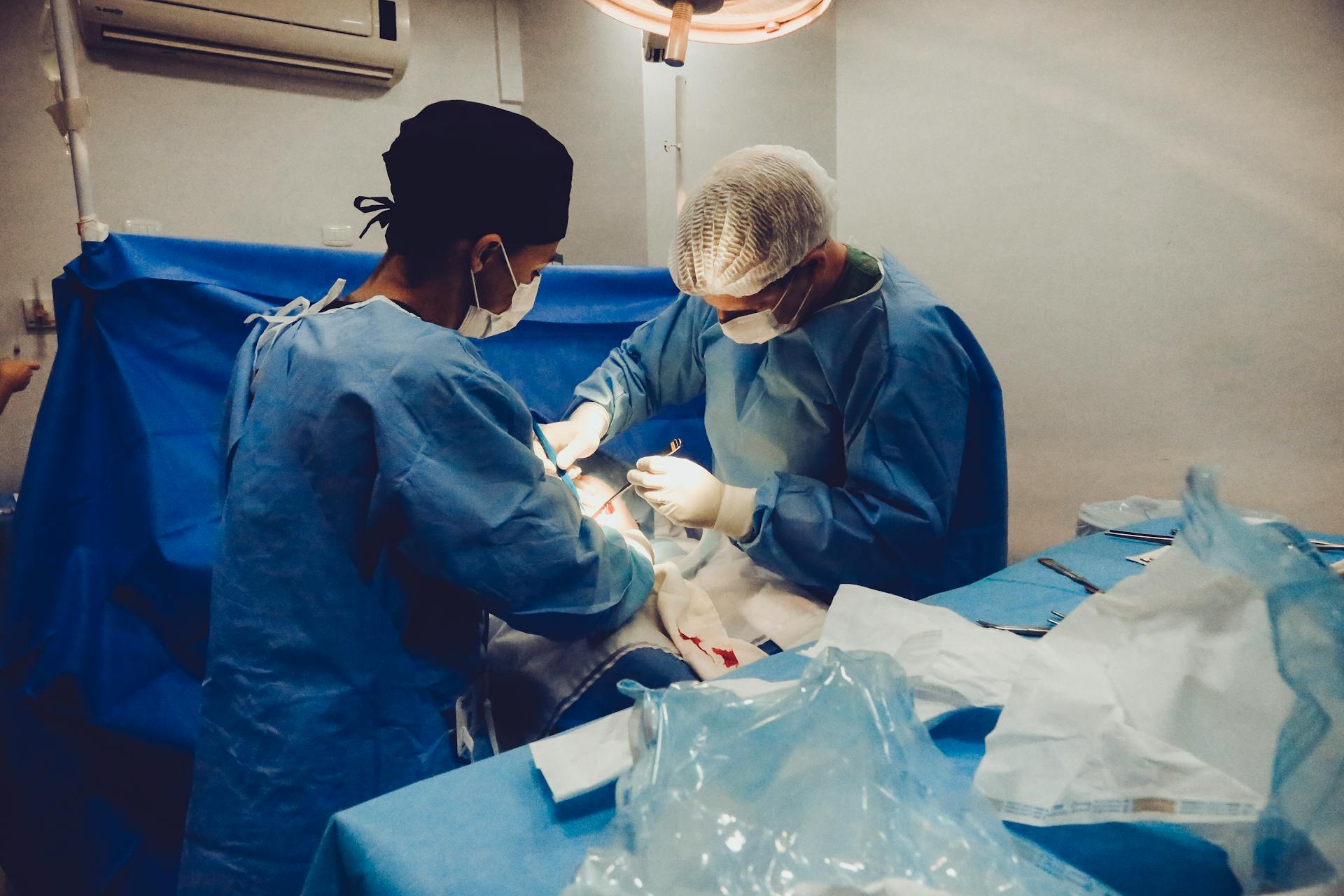 Medizinische Operation an einem Menschen
