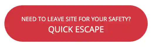 Button mit dem Text: (klein) "Need to leave site for your Safety?" und gross "Quick Escape"